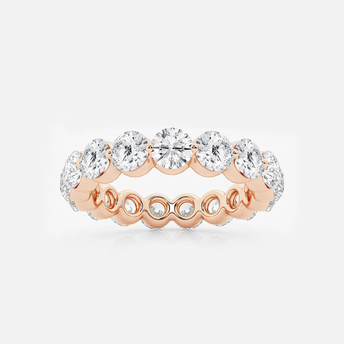 GWA041 - product video for 3 ctw Floating Round Lab Grown Diamond Eternity Band - 3.9mm Width