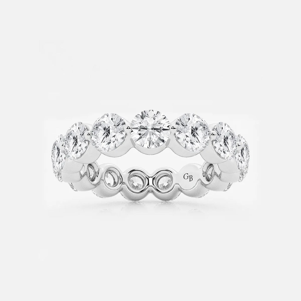GWA041 - product video for 4 ctw Floating Round Lab Grown Diamond Eternity Band - 4.2mm Width