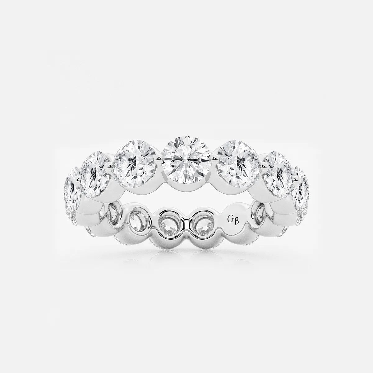GWA041 - product video for 4 ctw Floating Round Lab Grown Diamond Eternity Band - 4.2mm Width
