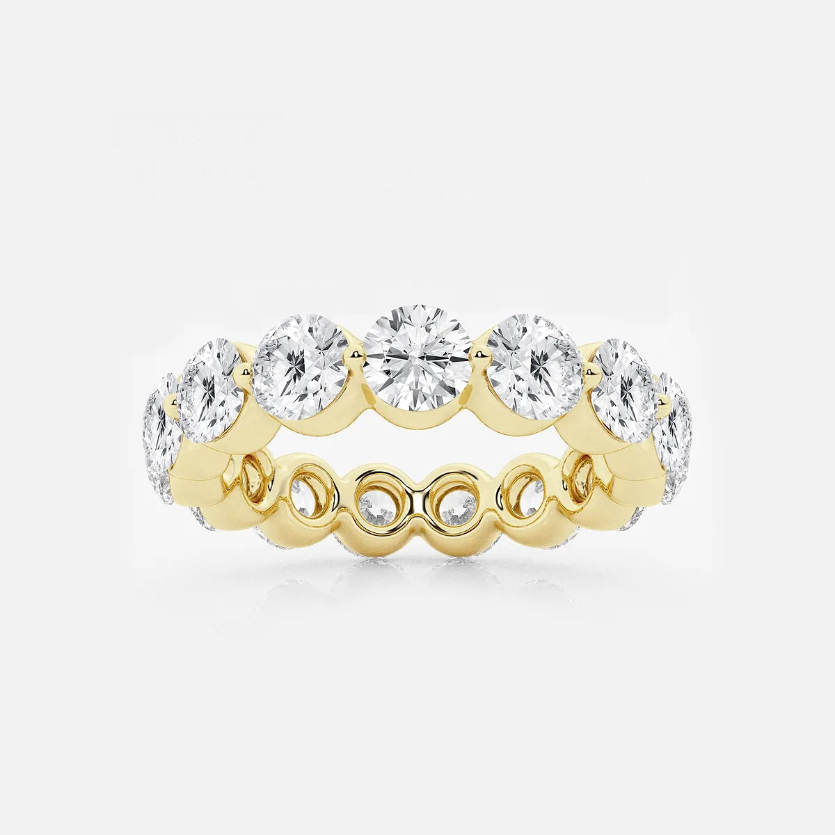 GWA041 - product video for 4 ctw Floating Round Lab Grown Diamond Eternity Band - 4.2mm Width