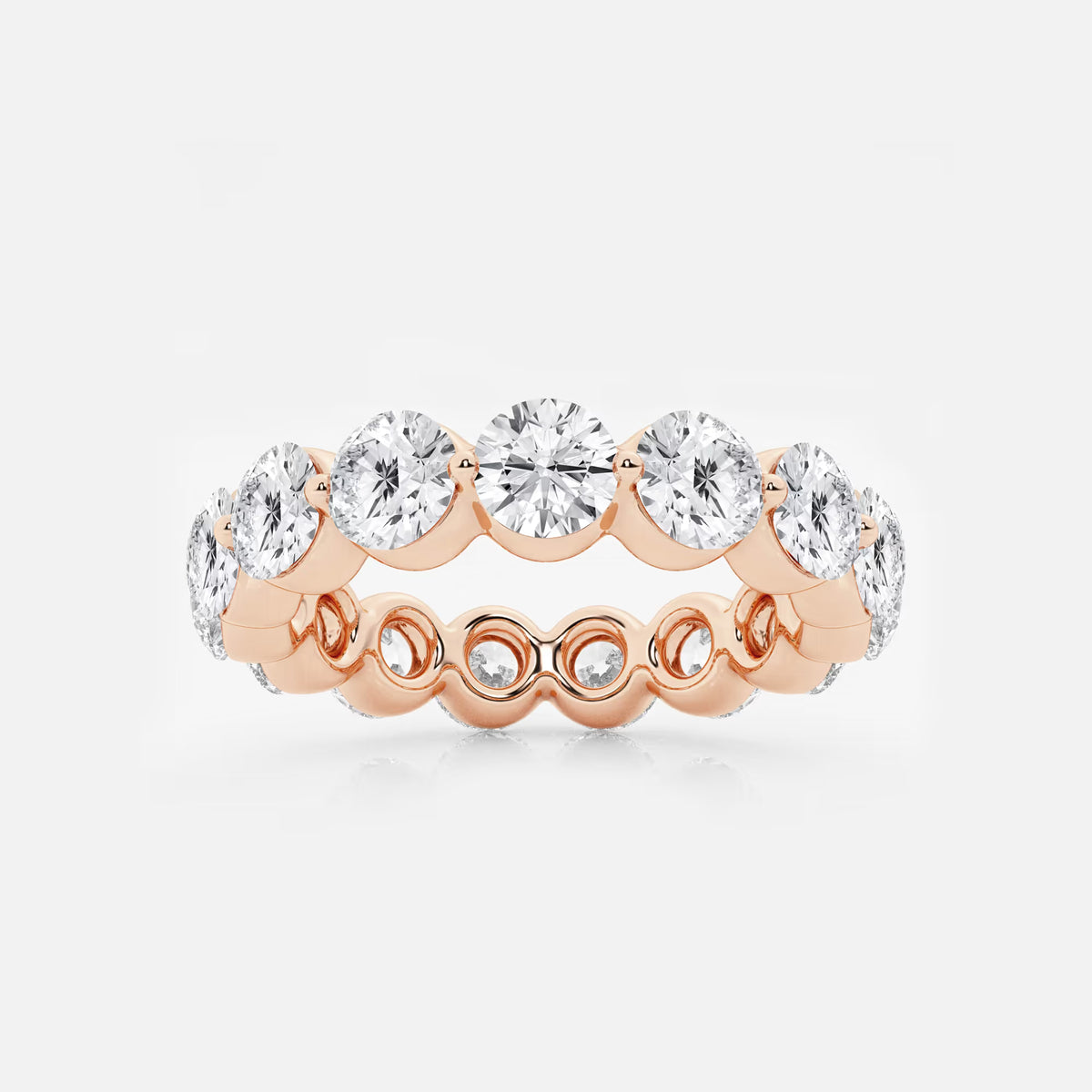 GWA041 - 4 ctw Floating Round Lab Grown Diamond Eternity Band - 4.2mm Width