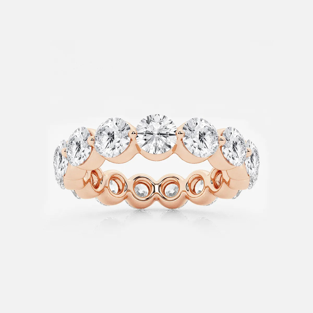GWA041 - product video for 4 ctw Floating Round Lab Grown Diamond Eternity Band - 4.2mm Width