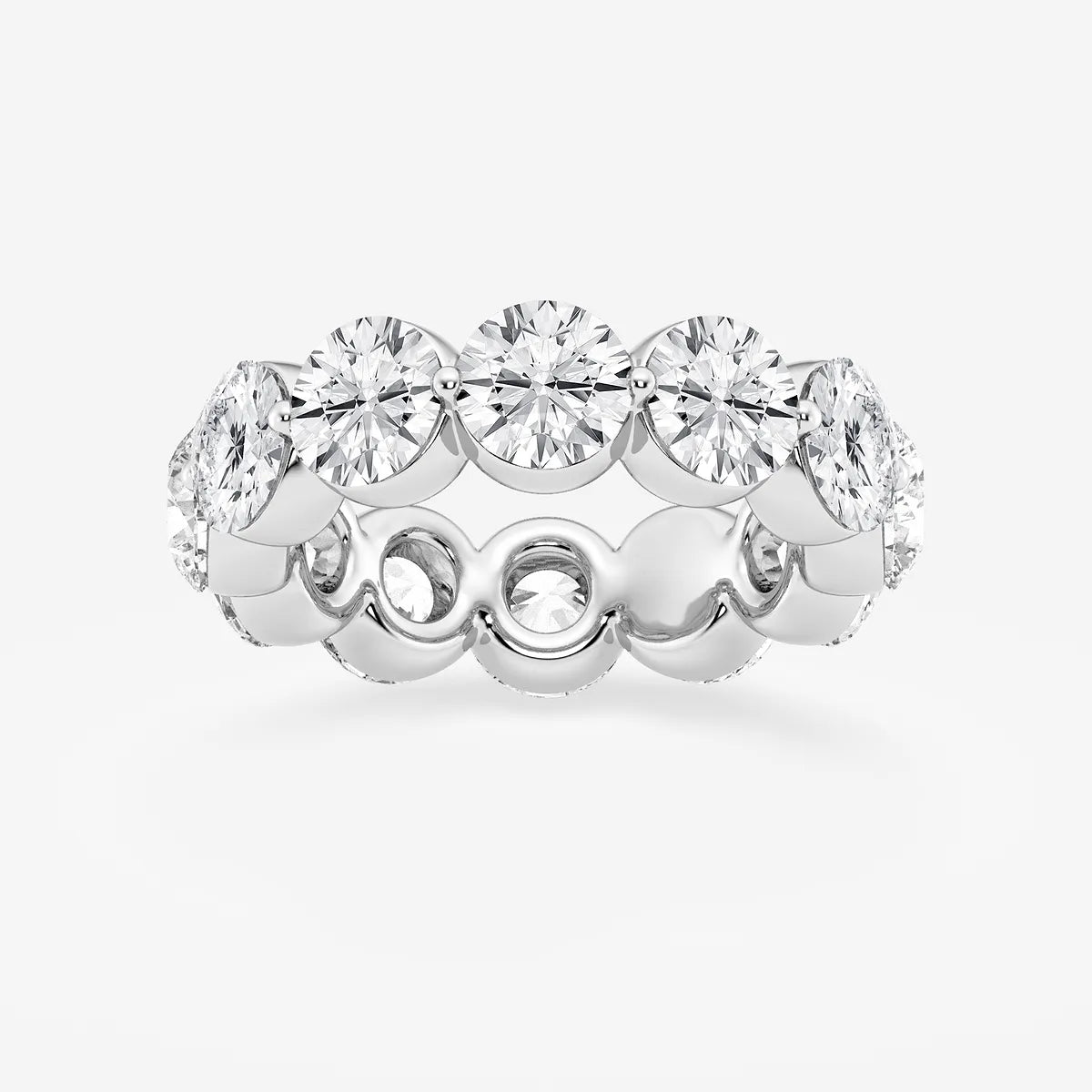 GWA041 - product video for 6 ctw Round Lab Grown Floating Diamond Eternity Band - 4.9mm Width