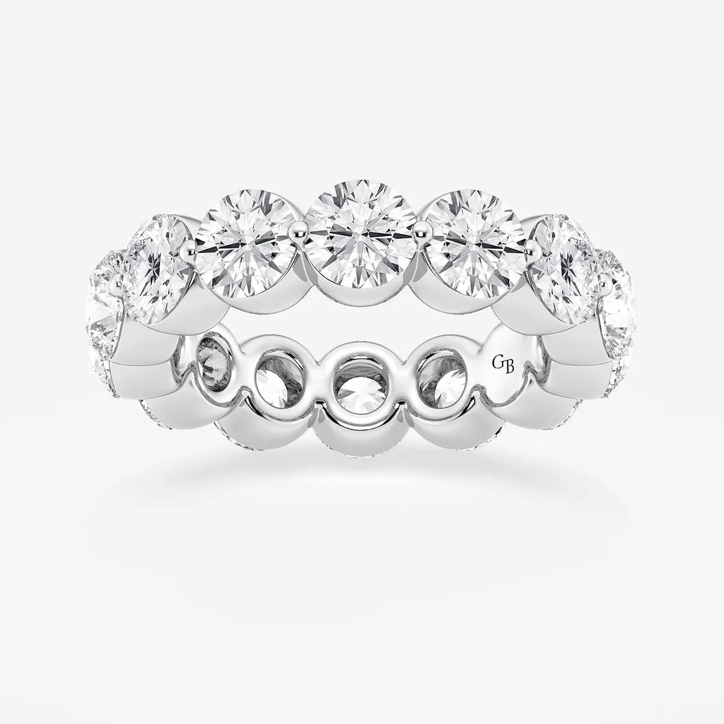 GWA041 - product video for 6 ctw Round Lab Grown Floating Diamond Eternity Band - 4.9mm Width