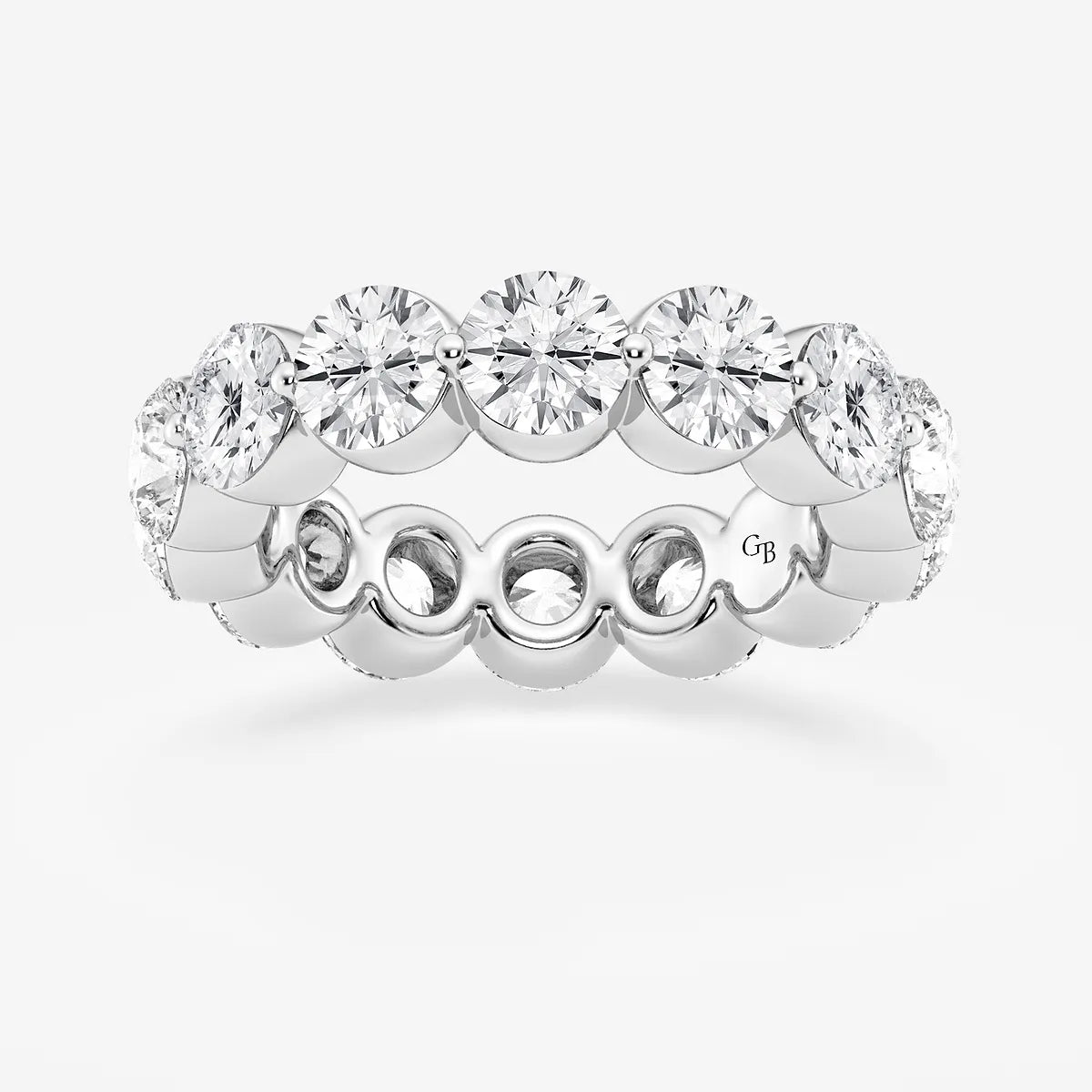 GWA041 - product video for 6 ctw Round Lab Grown Floating Diamond Eternity Band - 4.9mm Width