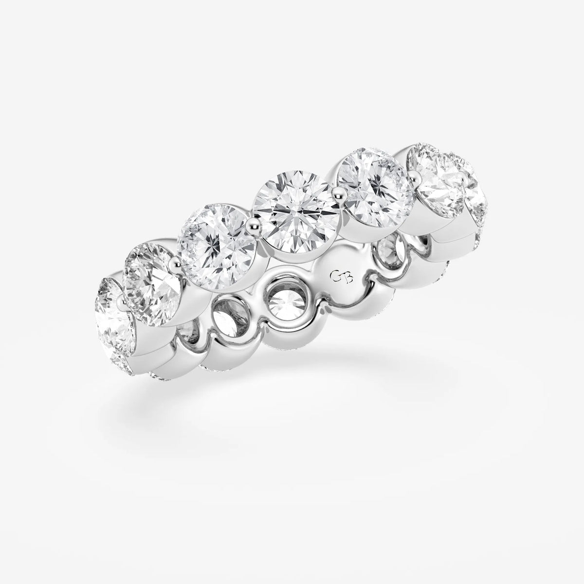 GWA041 - Additional Image 1 for  6 ctw Round Lab Grown Floating Diamond Eternity Band - 4.9mm Width