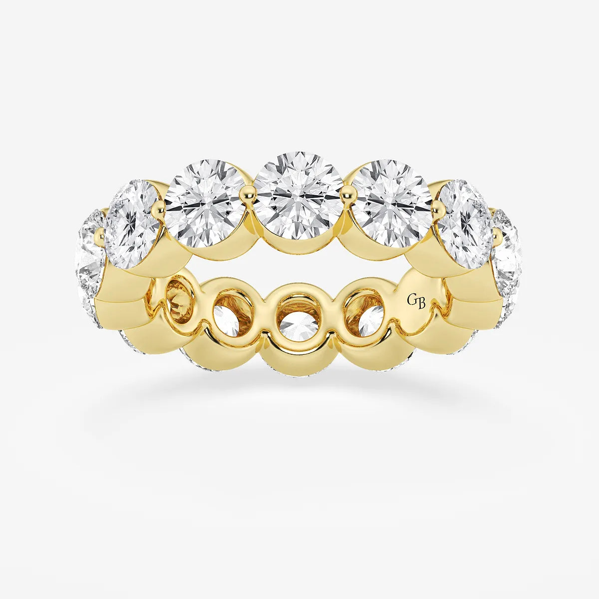GWA041 - product video for 6 ctw Round Lab Grown Floating Diamond Eternity Band - 4.9mm Width