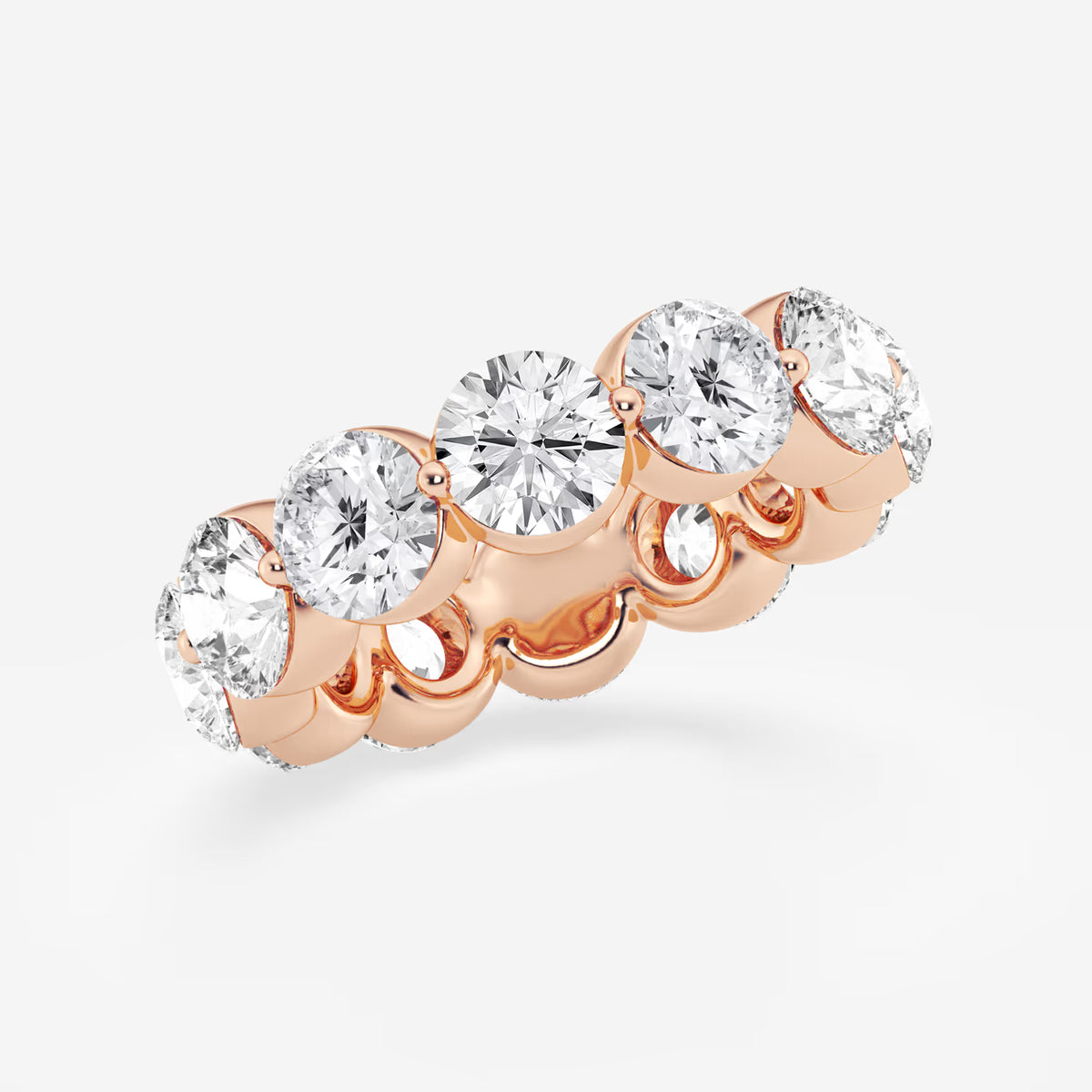 GWA041 - Additional Image 1 for  6 ctw Round Lab Grown Floating Diamond Eternity Band - 4.9mm Width
