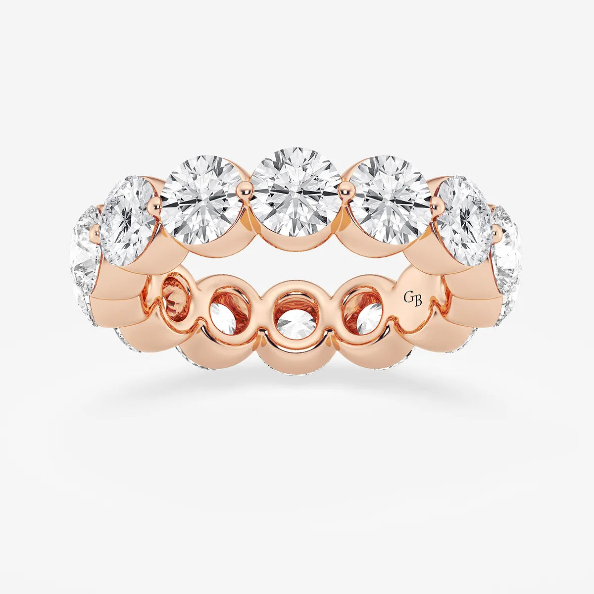 GWA041 - product video for 6 ctw Round Lab Grown Floating Diamond Eternity Band - 4.9mm Width
