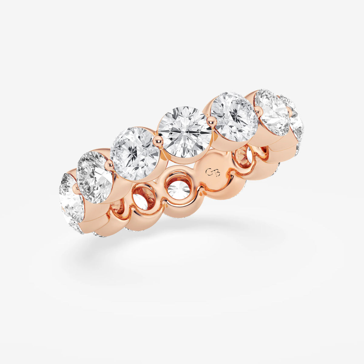 GWA041 - Additional Image 1 for  6 ctw Round Lab Grown Floating Diamond Eternity Band - 4.9mm Width