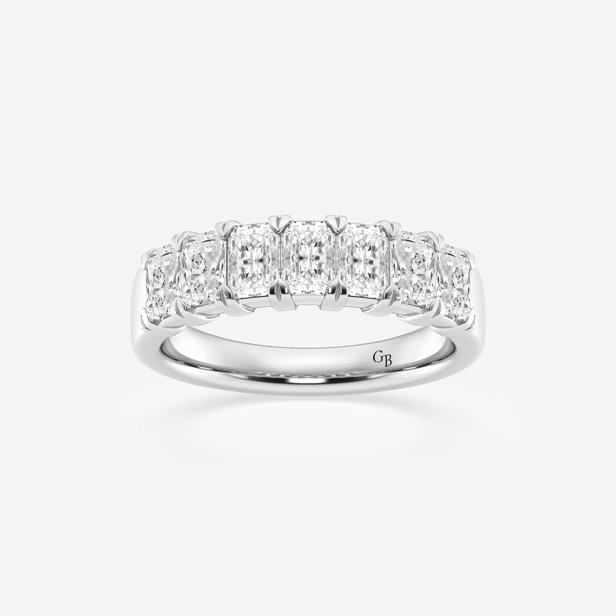 GWA042 - 1 5/8 ctw Radiant Lab Grown Diamond Seven-Stone Anniversary Band