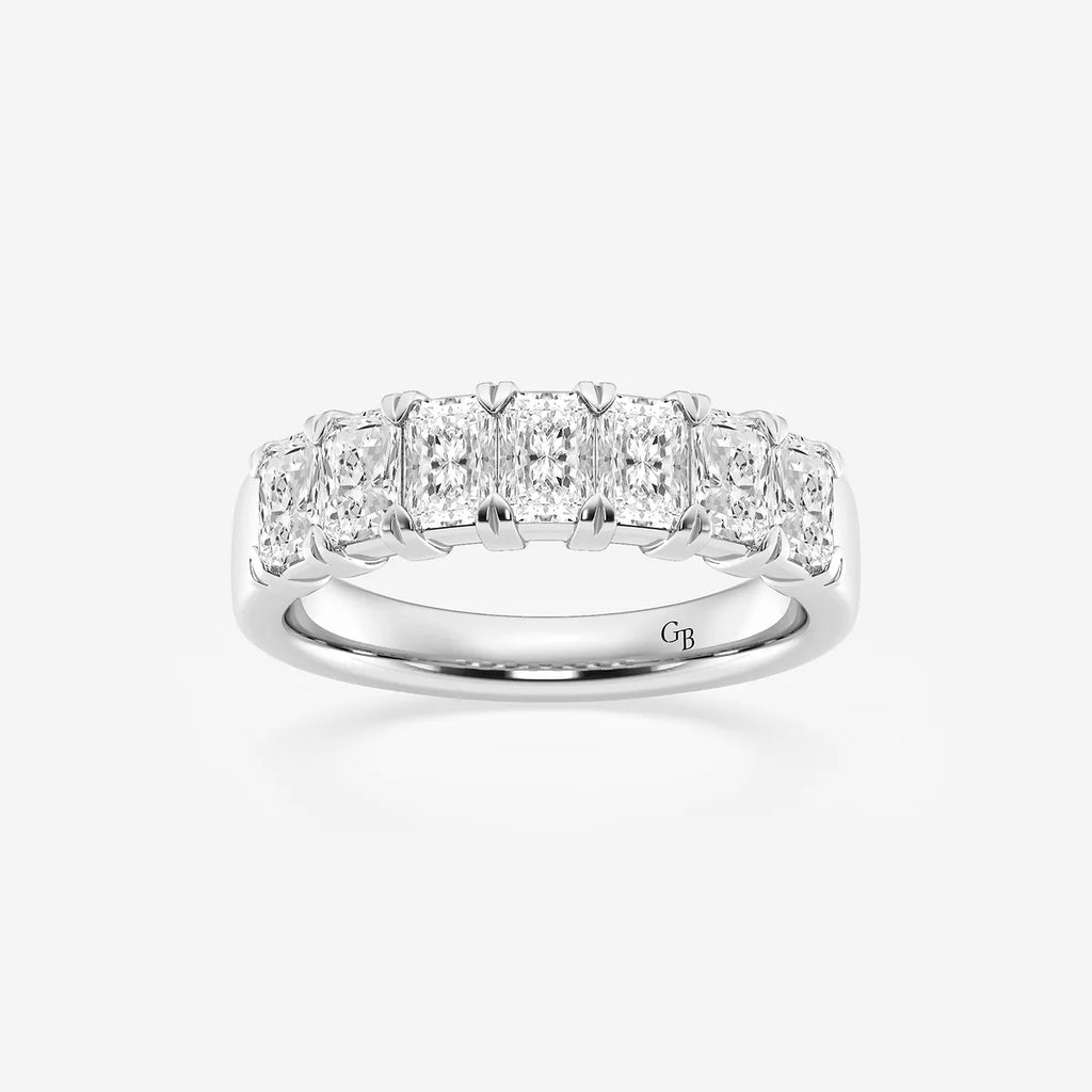 GWA042 - product video for 1 5/8 ctw Radiant Lab Grown Diamond Seven-Stone Anniversary Band