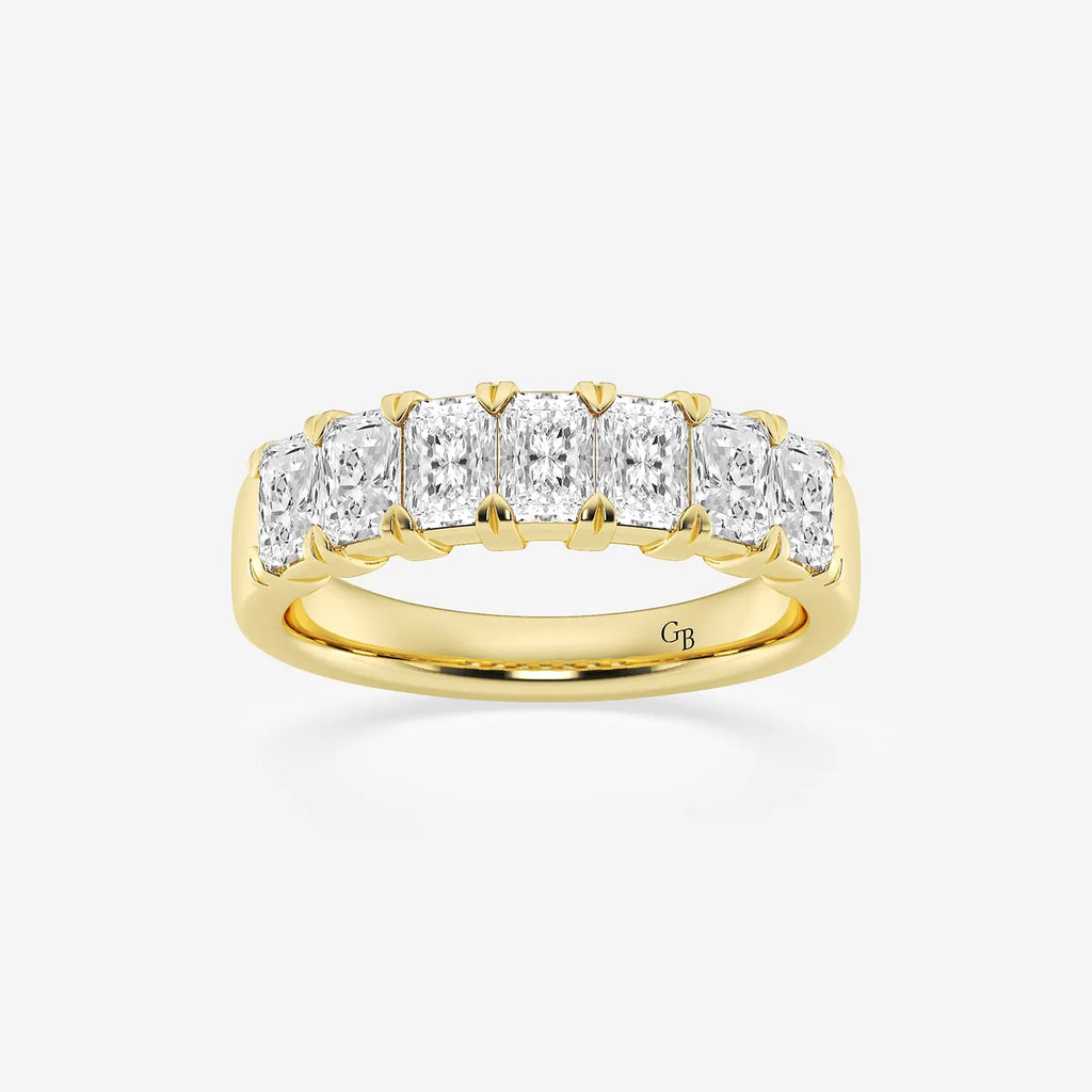 GWA042 - product video for 1 5/8 ctw Radiant Lab Grown Diamond Seven-Stone Anniversary Band