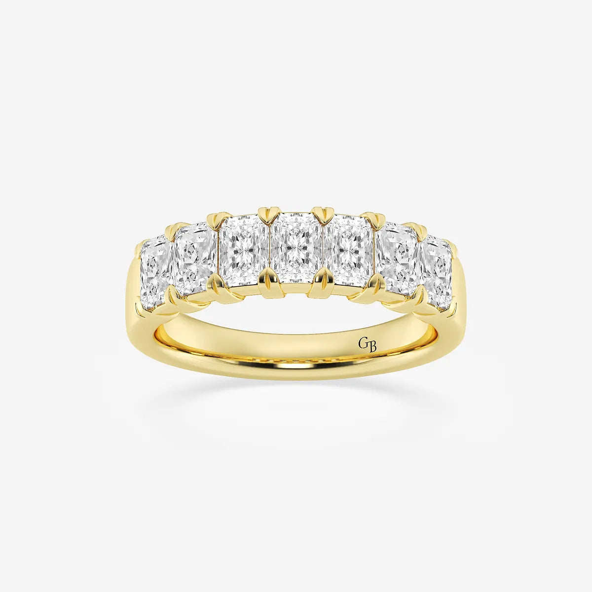 GWA042 - product video for 1 5/8 ctw Radiant Lab Grown Diamond Seven-Stone Anniversary Band