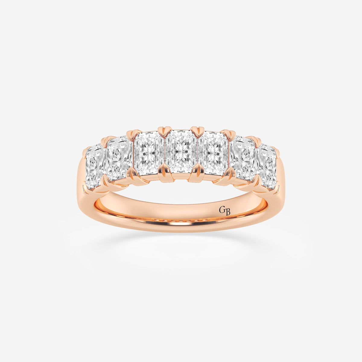 GWA042 - 1 5/8 ctw Radiant Lab Grown Diamond Seven-Stone Anniversary Band