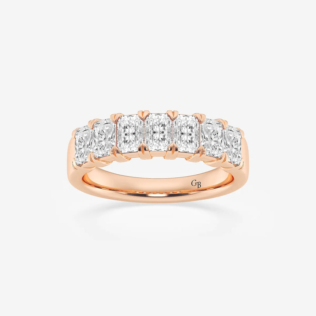 GWA042 - product video for 1 5/8 ctw Radiant Lab Grown Diamond Seven-Stone Anniversary Band