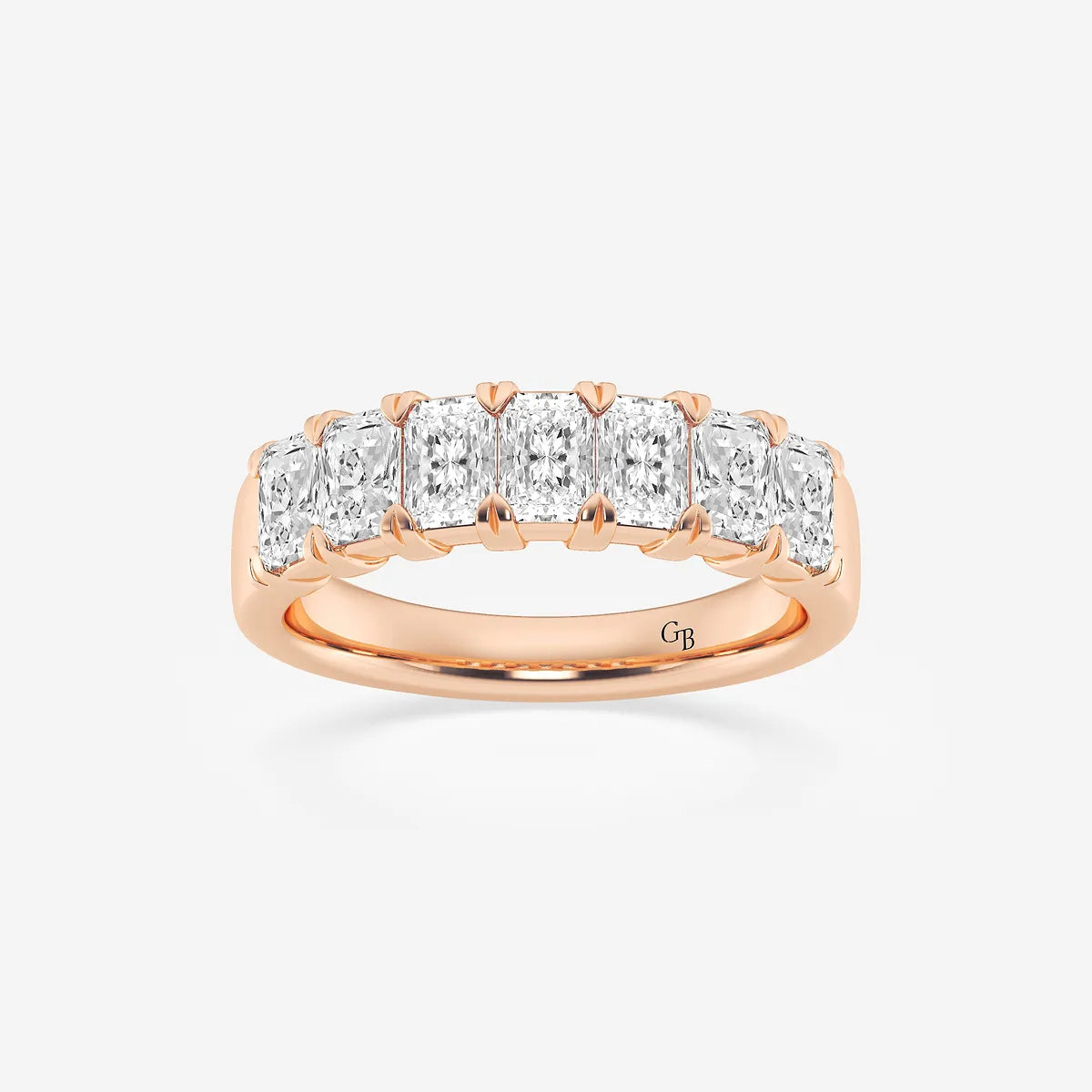 GWA042 - product video for 1 5/8 ctw Radiant Lab Grown Diamond Seven-Stone Anniversary Band