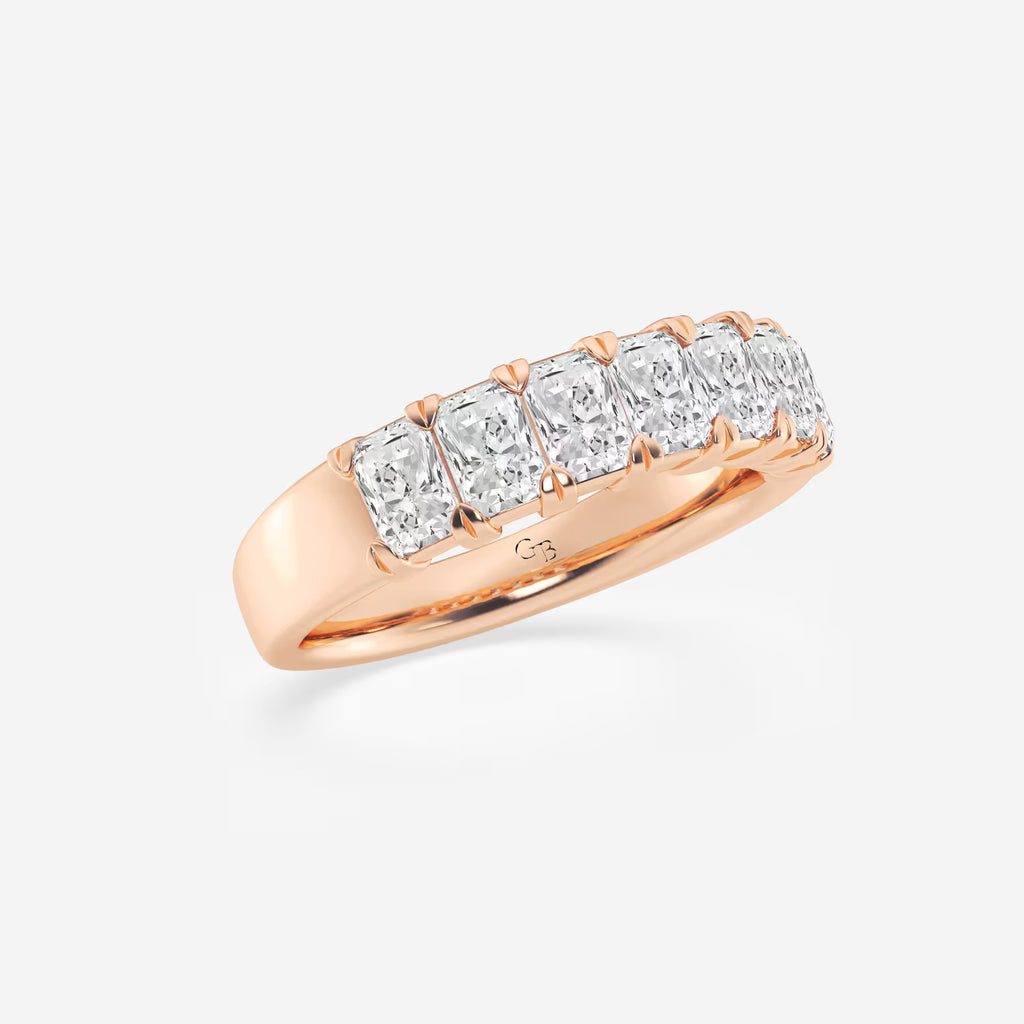 GWA042 - Additional Image 1 for  1 5/8 ctw Radiant Lab Grown Diamond Seven-Stone Anniversary Band