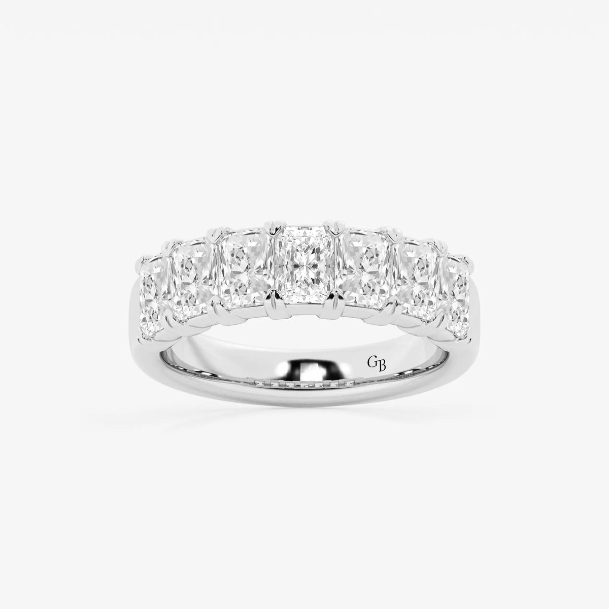 GWA042 - 2 1/2 ctw Radiant Lab Grown Diamond Seven-Stone Anniversary Band