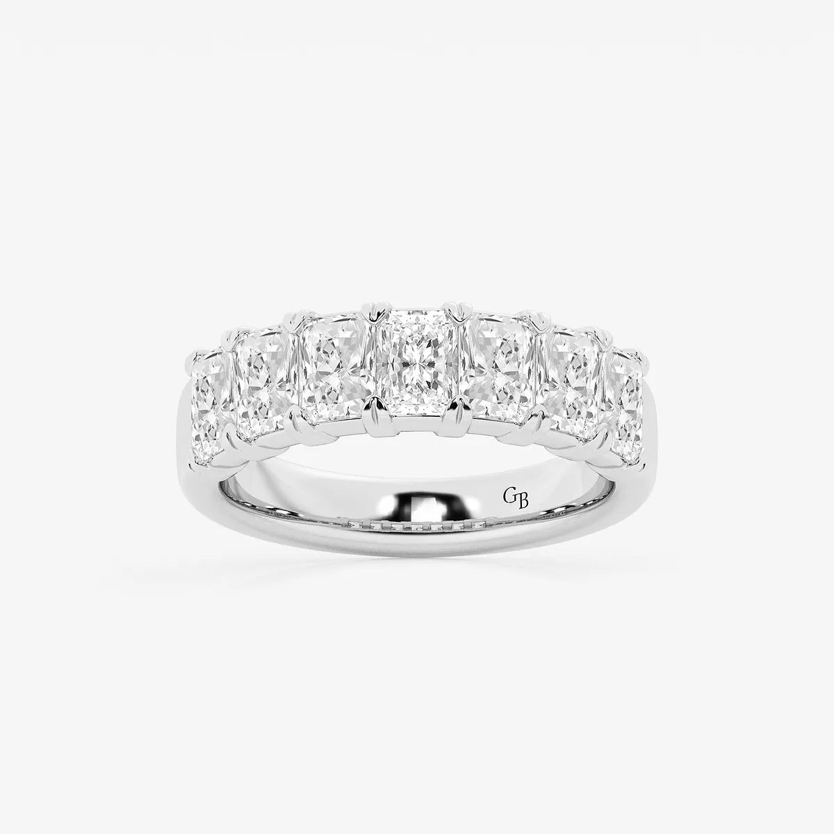 GWA042 - product video for 2 1/2 ctw Radiant Lab Grown Diamond Seven-Stone Anniversary Band