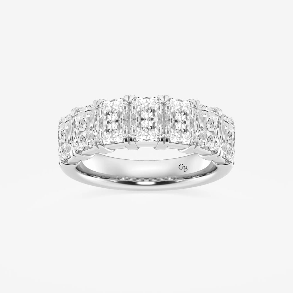 GWA042 - 3 1/6 ctw Radiant Lab Grown Diamond Seven-Stone Anniversary Band