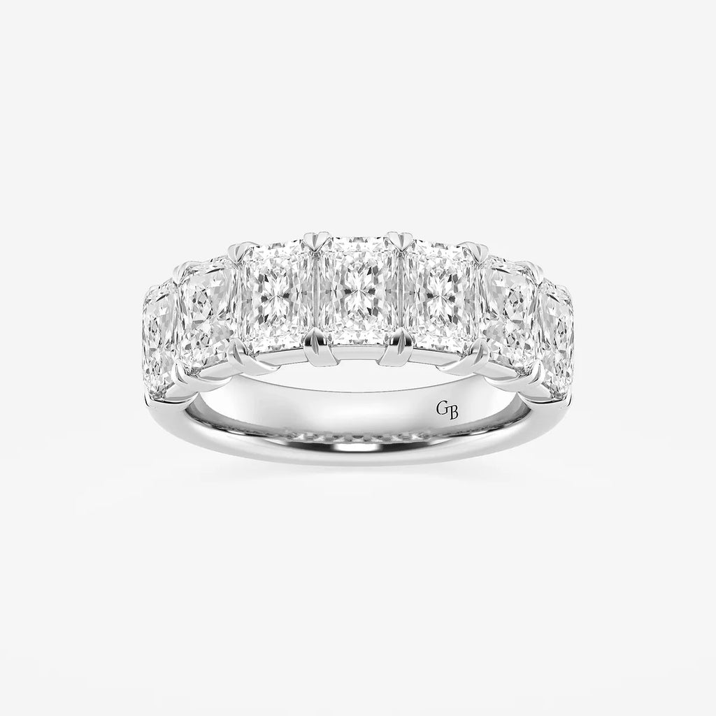 GWA042 - product video for 3 1/6 ctw Radiant Lab Grown Diamond Seven-Stone Anniversary Band