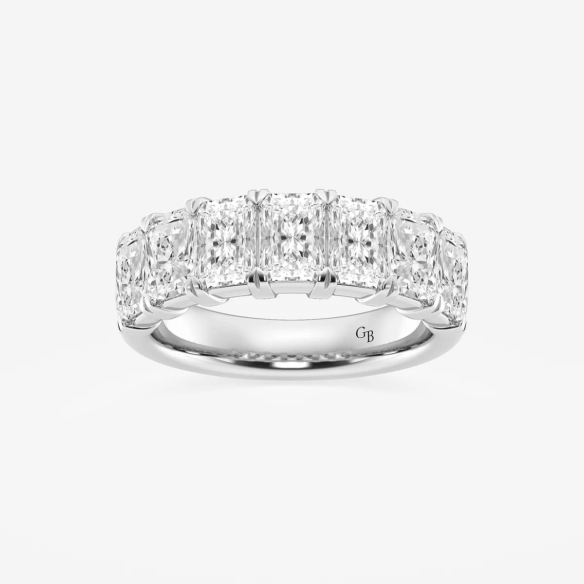 GWA042 - product video for 3 1/6 ctw Radiant Lab Grown Diamond Seven-Stone Anniversary Band