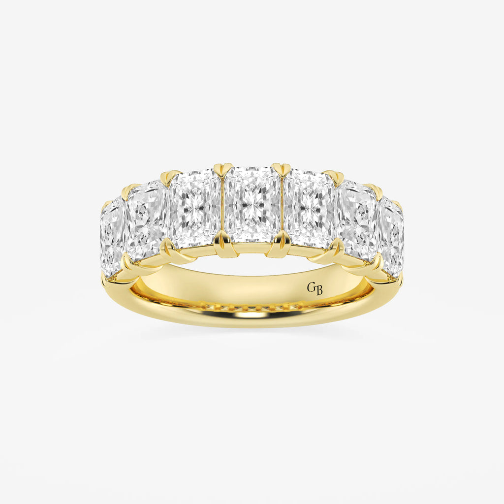 GWA042 - 3 1/6 ctw Radiant Lab Grown Diamond Seven-Stone Anniversary Band