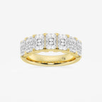 GWA042 - 3 1/6 ctw Radiant Lab Grown Diamond Seven-Stone Anniversary Band