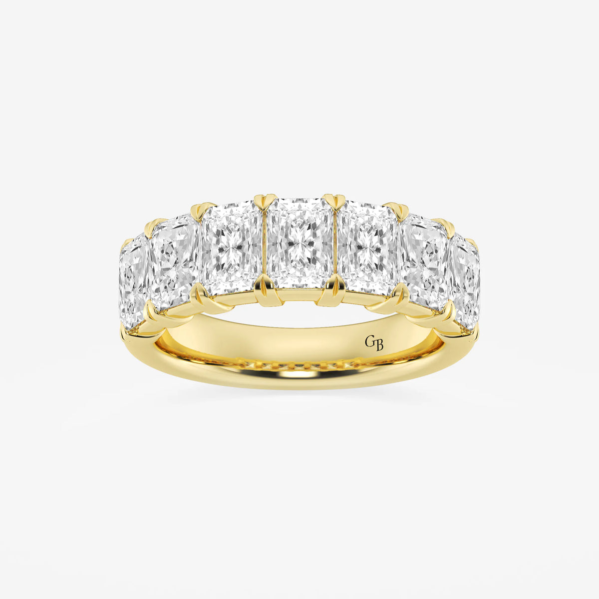 GWA042 - 3 1/6 ctw Radiant Lab Grown Diamond Seven-Stone Anniversary Band
