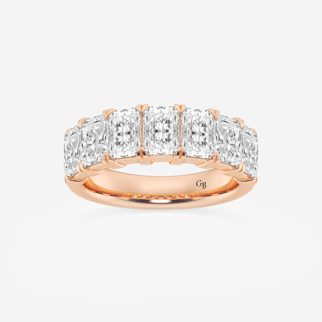 GWA042 - 3 1/6 ctw Radiant Lab Grown Diamond Seven-Stone Anniversary Band
