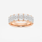 GWA042 - 3 1/6 ctw Radiant Lab Grown Diamond Seven-Stone Anniversary Band