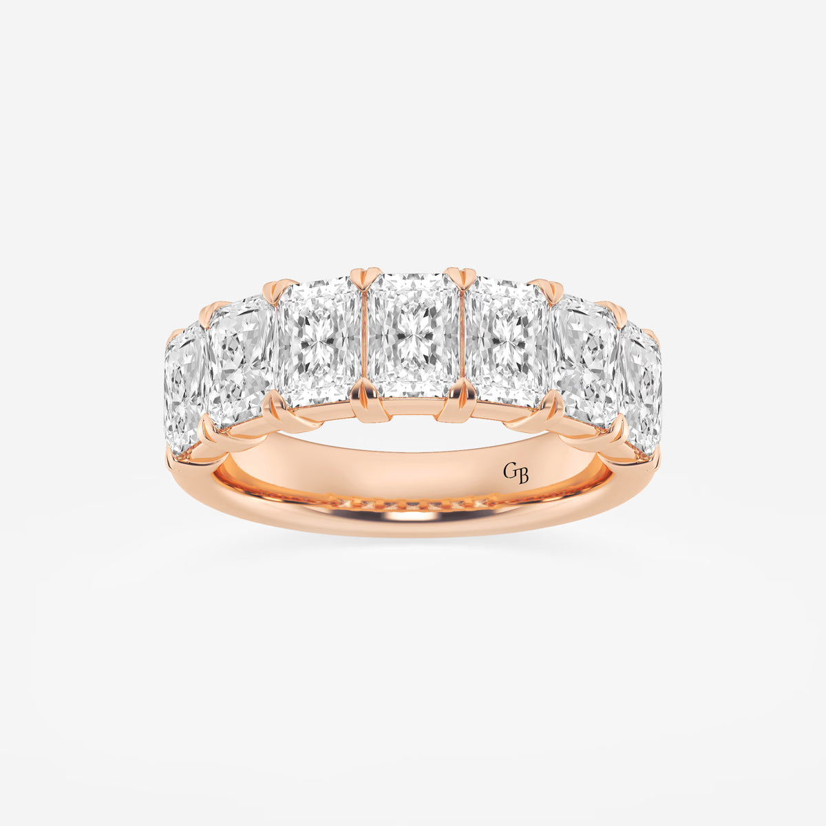 GWA042 - 3 1/6 ctw Radiant Lab Grown Diamond Seven-Stone Anniversary Band