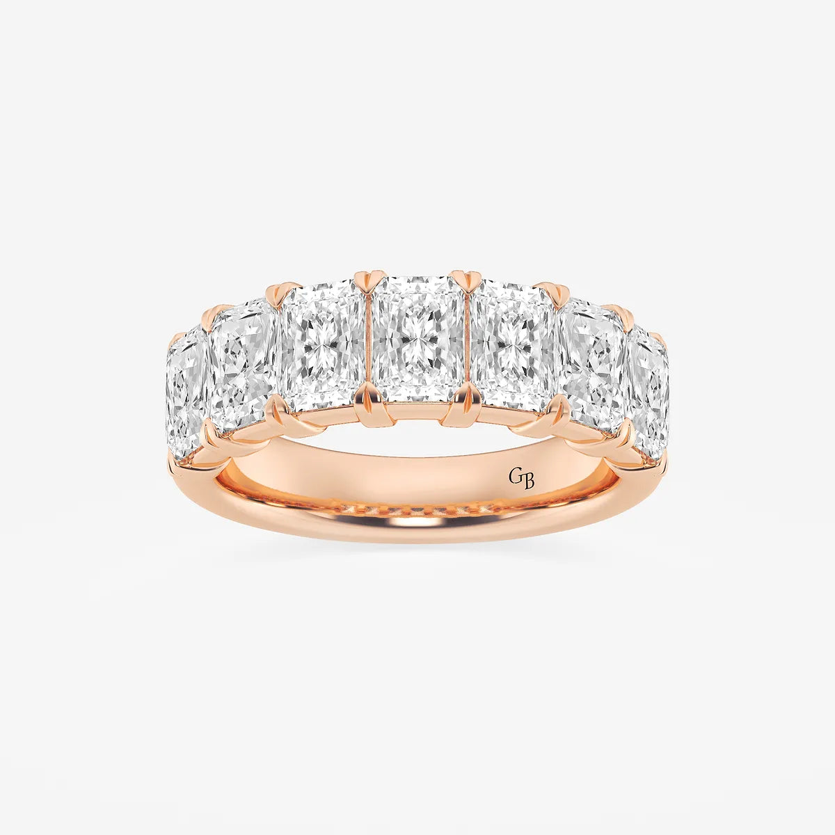 GWA042 - product video for 3 1/6 ctw Radiant Lab Grown Diamond Seven-Stone Anniversary Band