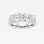 GWA042 - 4 ctw Radiant Lab Grown Diamond Seven-Stone Anniversary Band