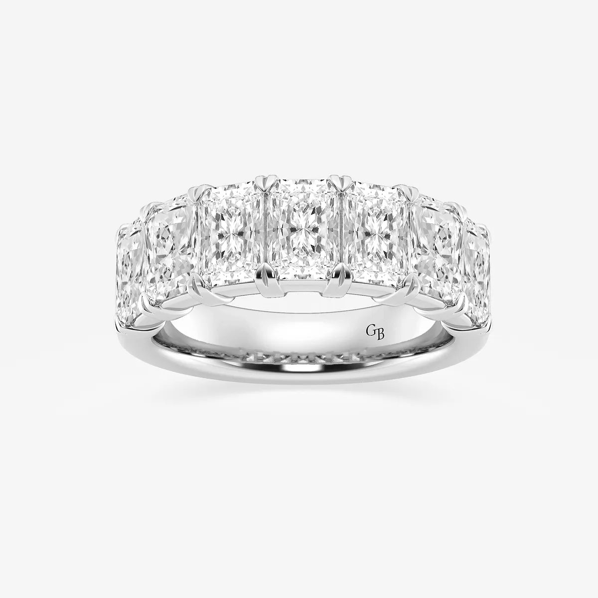 GWA042 - product video for 4 ctw Radiant Lab Grown Diamond Seven-Stone Anniversary Band