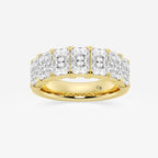 GWA042 - 4 ctw Radiant Lab Grown Diamond Seven-Stone Anniversary Band