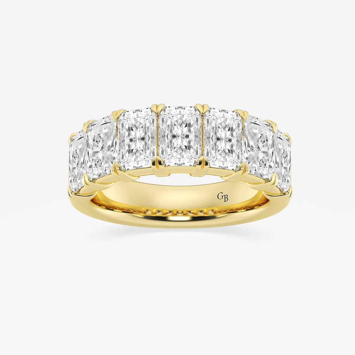 GWA042 - product video for 4 ctw Radiant Lab Grown Diamond Seven-Stone Anniversary Band