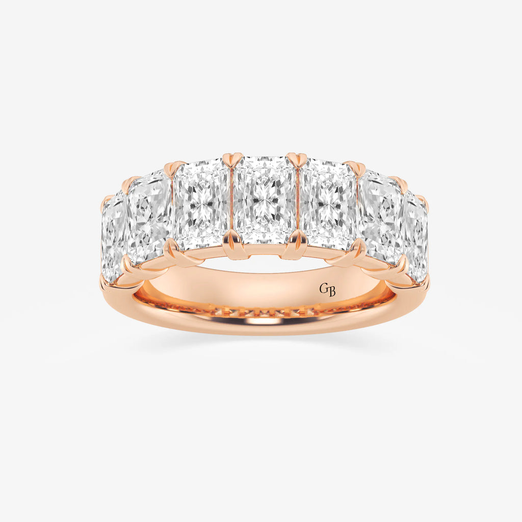 GWA042 - 4 ctw Radiant Lab Grown Diamond Seven-Stone Anniversary Band