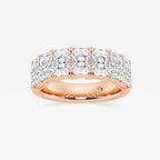 GWA042 - 4 ctw Radiant Lab Grown Diamond Seven-Stone Anniversary Band