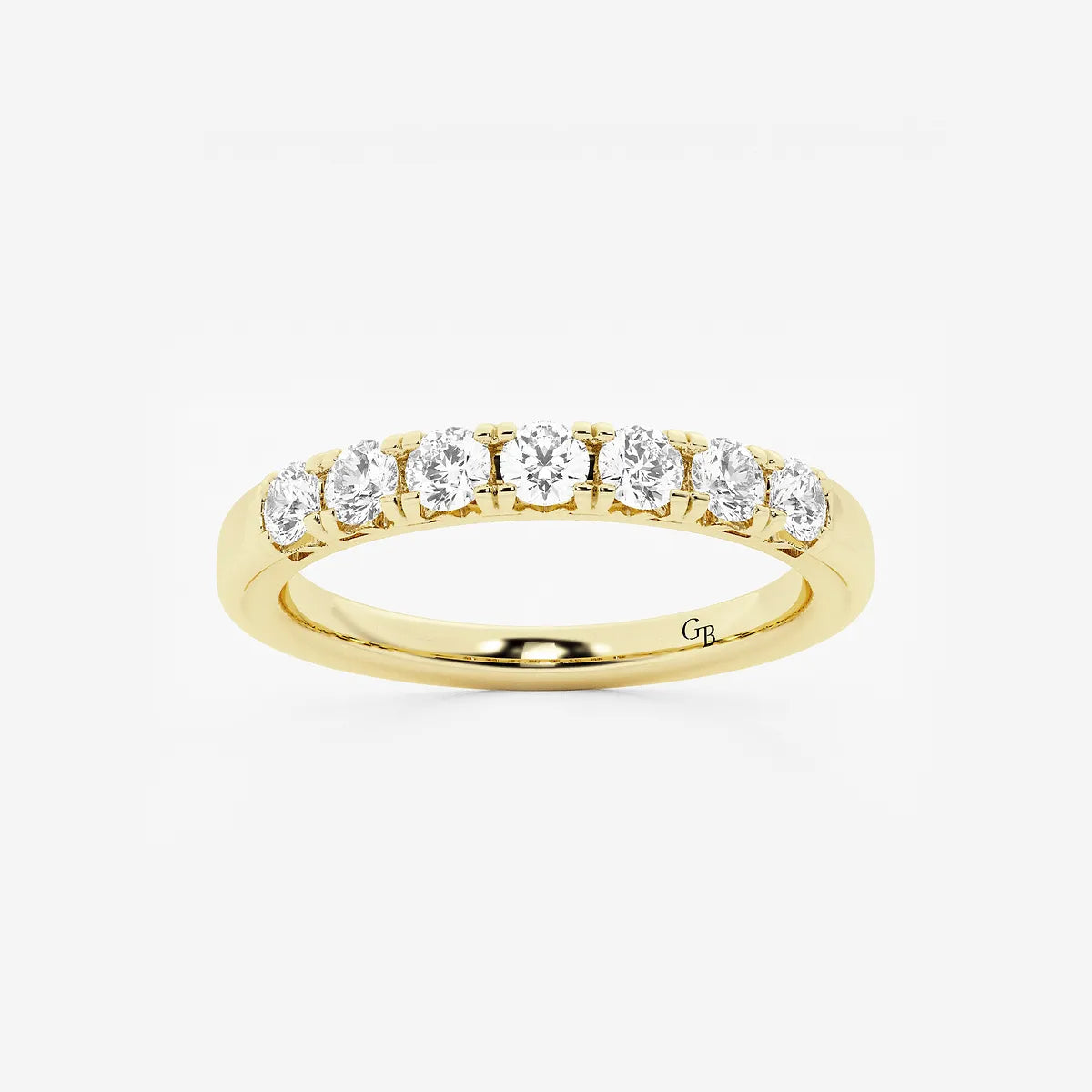 GWA043 - product video for 1/2 ctw Round Lab Grown Diamond Seven-Stone Anniversary Band