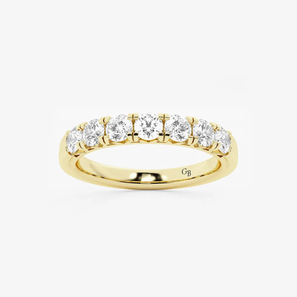 GWA043 - product video for 3/4 ctw Round Lab Grown Diamond Seven-Stone Anniversary Band