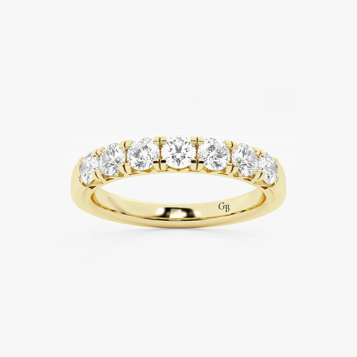 GWA043 - product video for 3/4 ctw Round Lab Grown Diamond Seven-Stone Anniversary Band