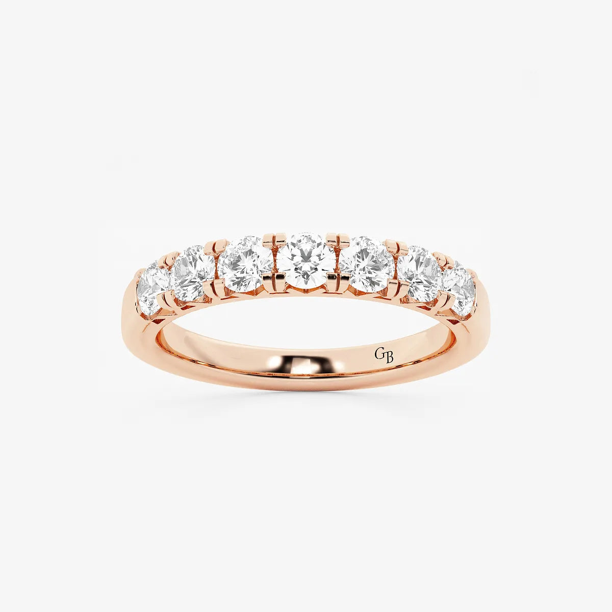 GWA043 - product video for 3/4 ctw Round Lab Grown Diamond Seven-Stone Anniversary Band