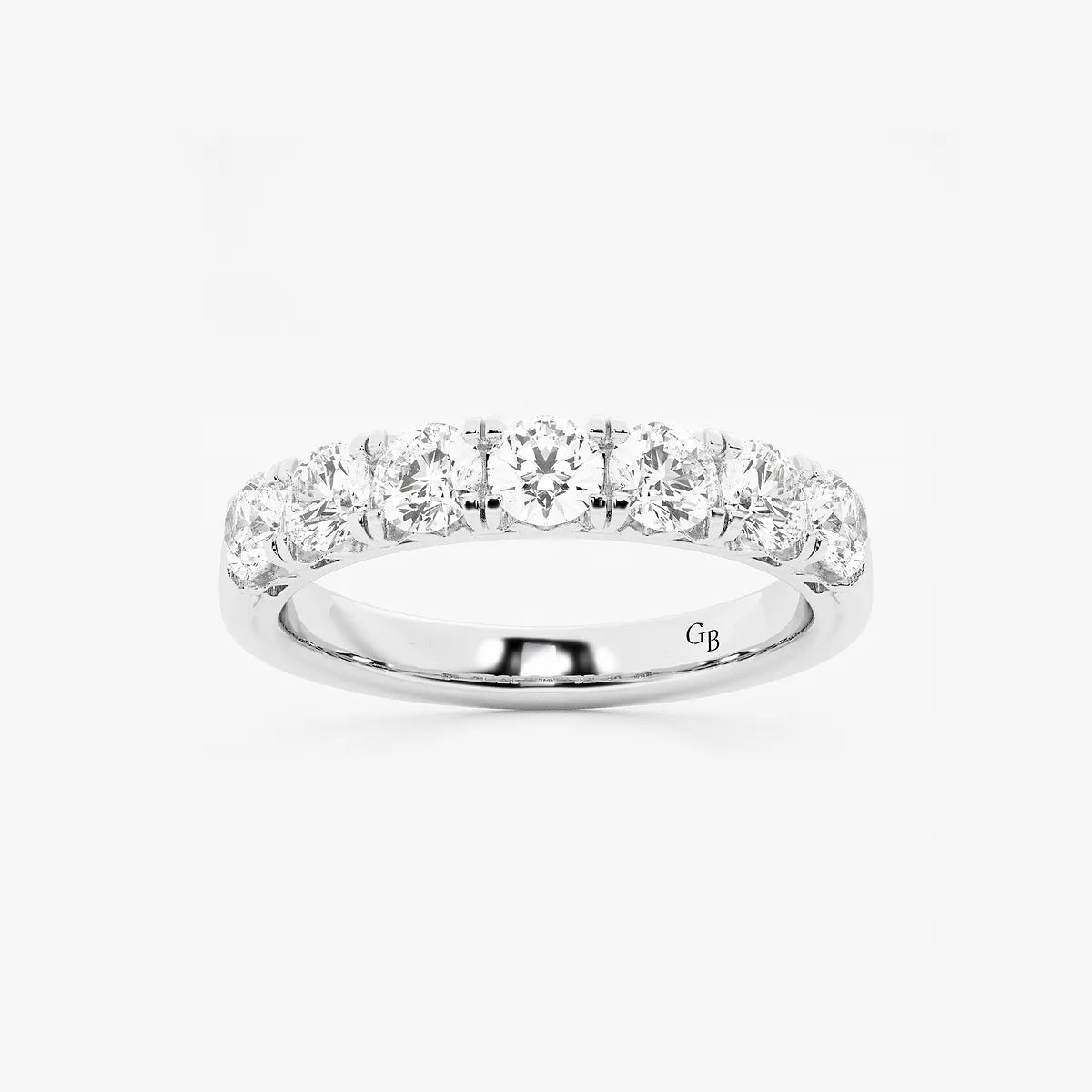 GWA043 - product video for 1 ctw Round Lab Grown Diamond Seven-Stone Anniversary Band