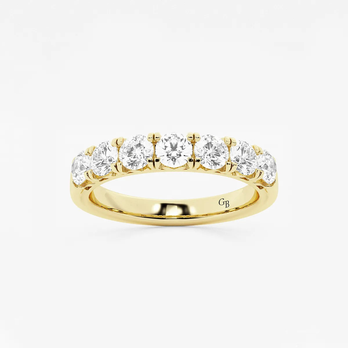 GWA043 - product video for 1 ctw Round Lab Grown Diamond Seven-Stone Anniversary Band