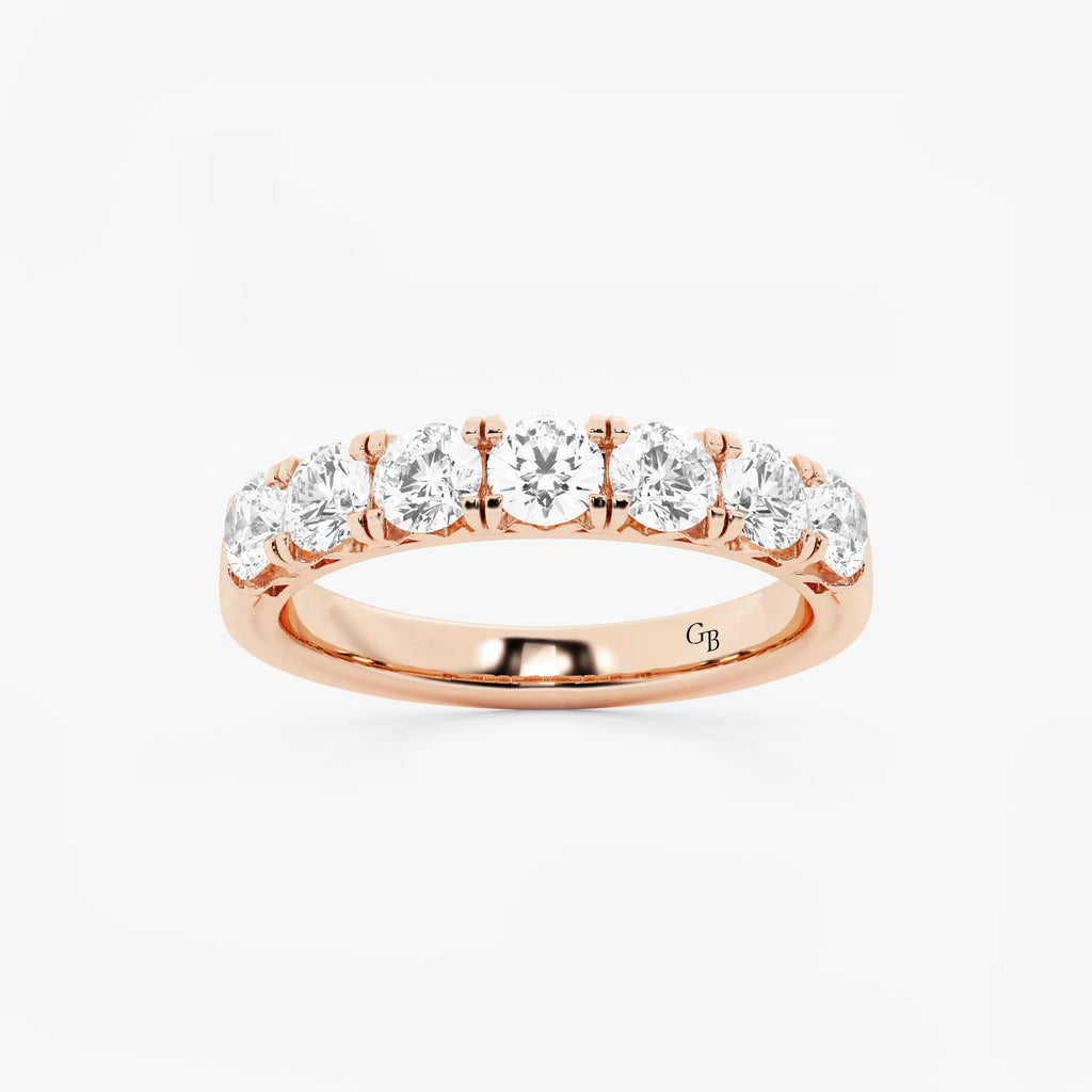 GWA043 - 1 ctw Round Lab Grown Diamond Seven-Stone Anniversary Band