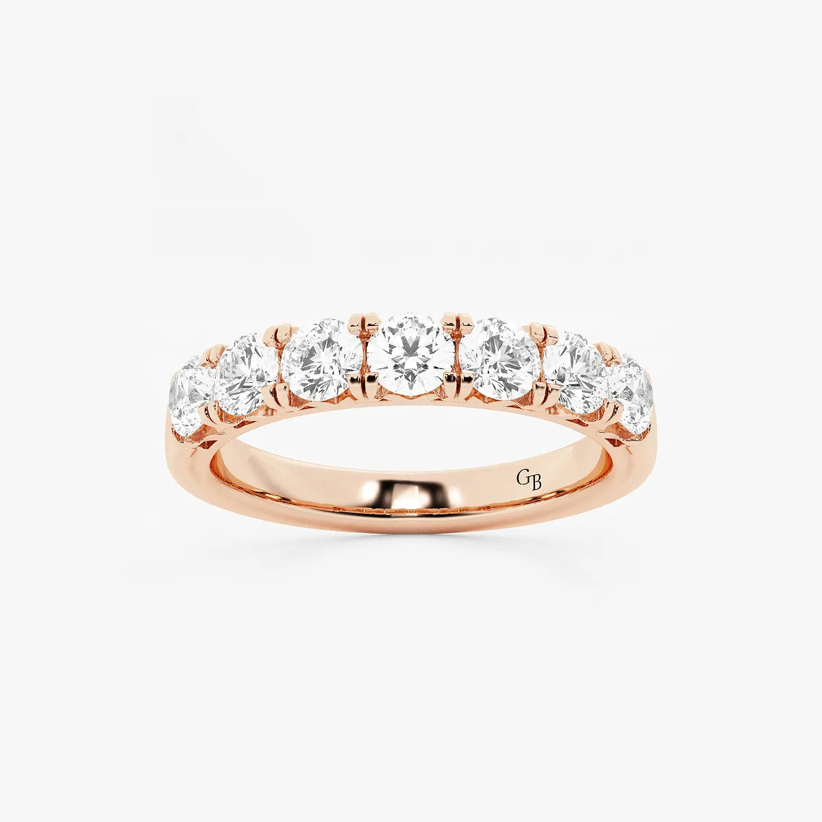 GWA043 - product video for 1 ctw Round Lab Grown Diamond Seven-Stone Anniversary Band