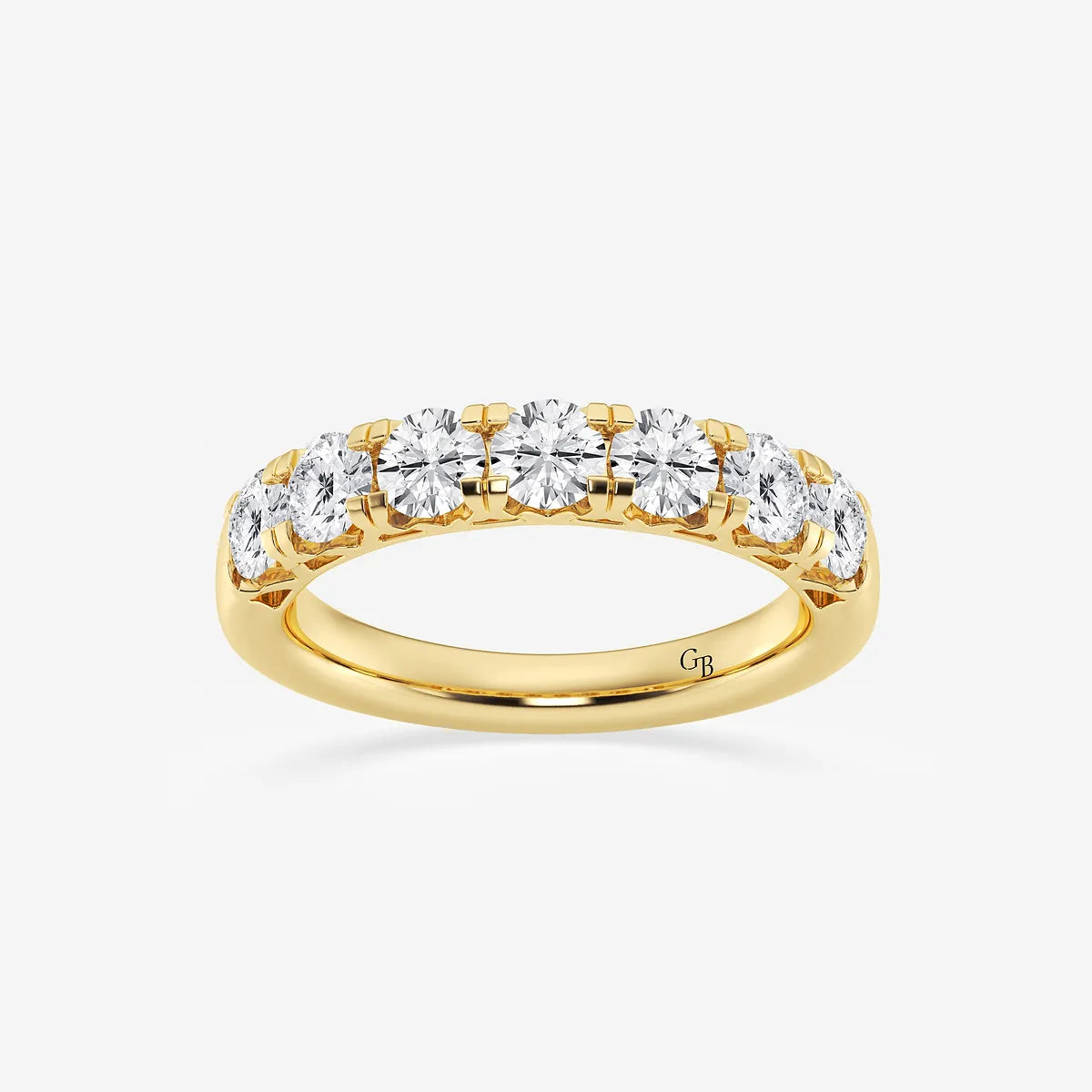 GWA043 - product video for 1 1/2 ctw Round Lab Grown Diamond Seven-Stone Anniversary Band