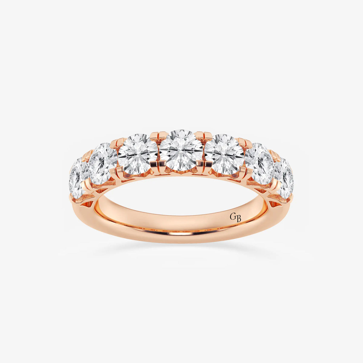 GWA043 - 2 ctw Round Lab Grown Diamond Seven-Stone Anniversary Band